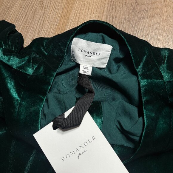 NWT Tuckernuck Velvet Arabella Dress in emerald green size XXL holiday midi - Picture 7 of 8